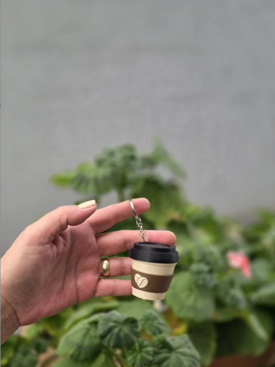 Mini Coffee Cup Clicker Anahtarlık