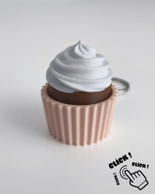 Cupcake Tıklamalı Clicker Fidget Anahtarlık
