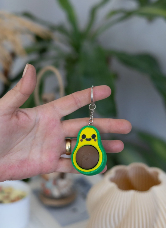 Avokado Clicker Anahtarlık – Stres Giderici