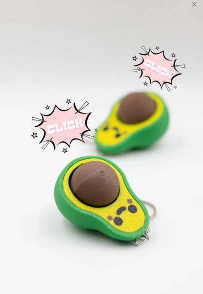 Avokado Clicker Anahtarlık – Stres Giderici